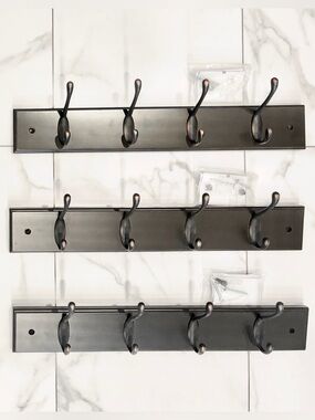 NWT! 🖤 Set of 3 Double-Hook Wall Hooks